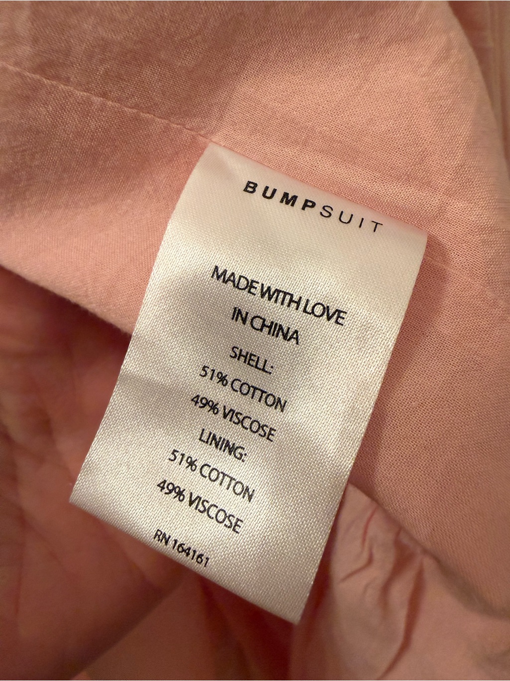 Bumpsuit Shirred Midi Poplin Dress In Ice Pink - Like New - Size M — image 7 of 7